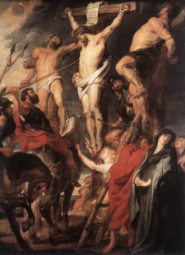 Crucificação retratada pelo artista Rubens