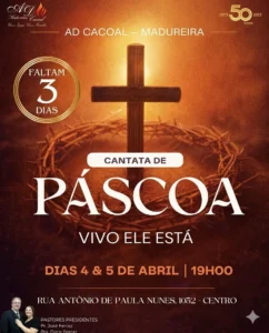 Celebração de Páscoa na Assembleia de Deus Madureira Cacoal