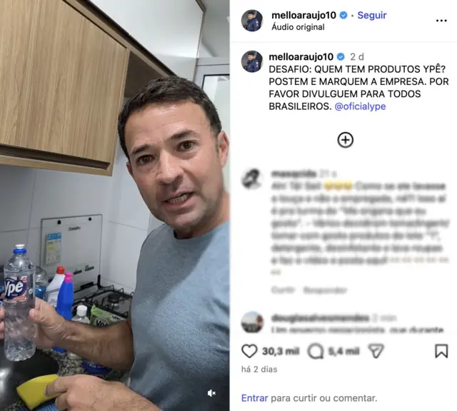 Post o instagram do vice-prefeito de São Paulo, Ricardo Mello Araújo