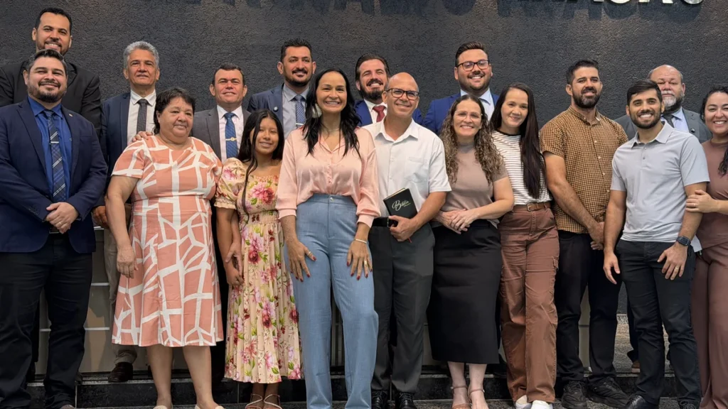 Representantes da Igreja Adventista acompanhando a sessão
