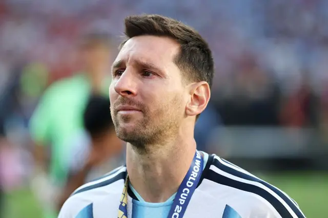 Lionel Messi, chorando